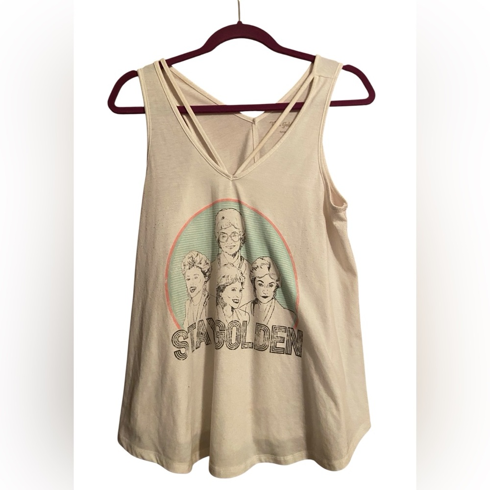 GUC GOLDEN GIRLS LOOSE FITTING V-NECK TANK TOP SIZE M